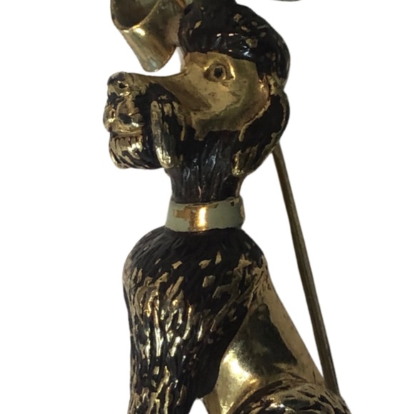 Vintage Brooches Dog Pet Poodle Gold Tone Fantasy Enamel Gift. - Picture 2 of 5
